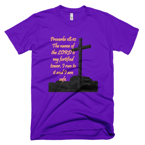 Proverbs 18:10 - Short Sleeve Guys T-Shirt
