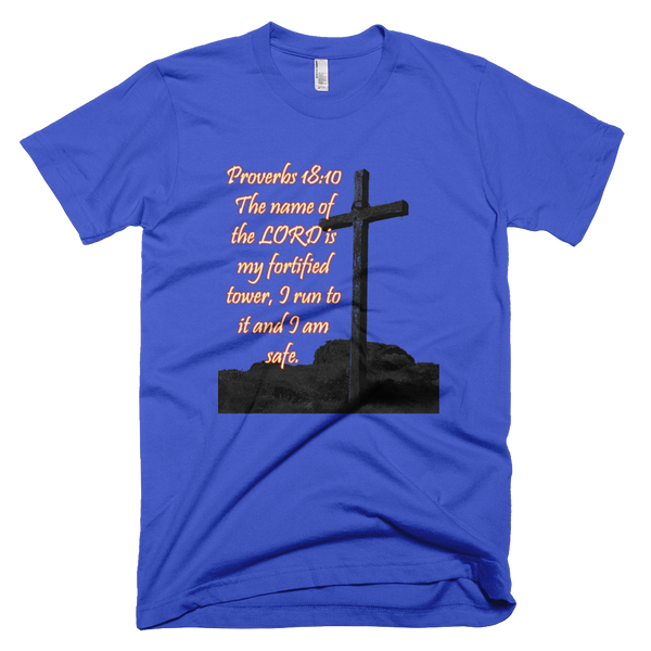Proverbs 18:10 - Short Sleeve Guys T-Shirt