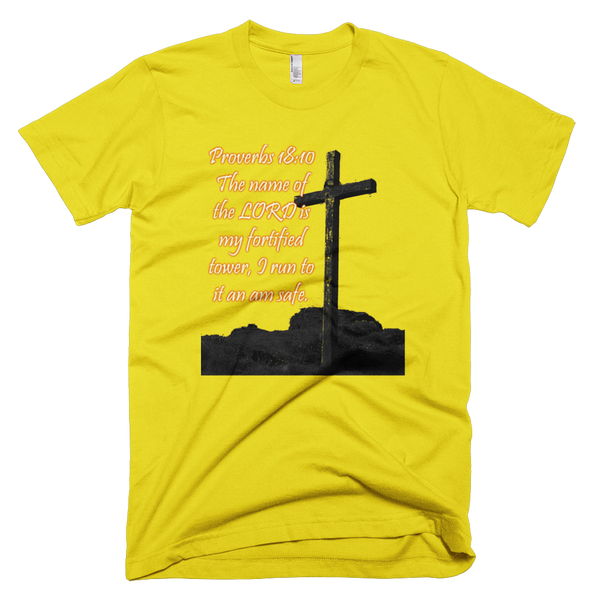 Proverbs 18:10 - Short Sleeve Guys T-Shirt