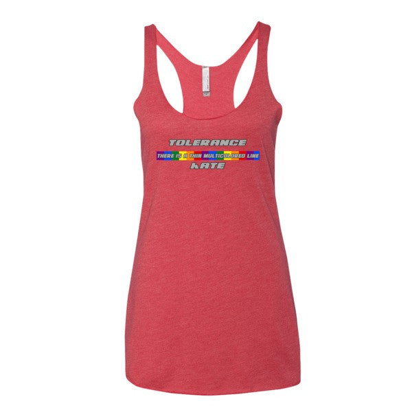 Thin Multicolored Line - Ladies tank top