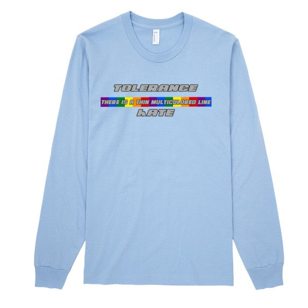 Thin Multicolored Line - Long Sleeve Guys T-Shirt