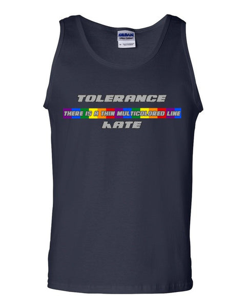 Thin Multicolored Line - Guys Tank top