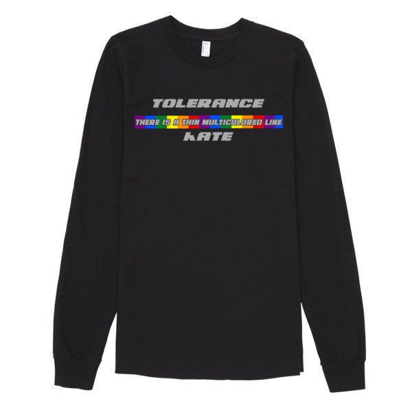 Thin Multicolored Line - Long Sleeve Guys T-Shirt