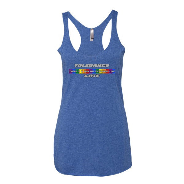 Thin Multicolored Line - Ladies tank top