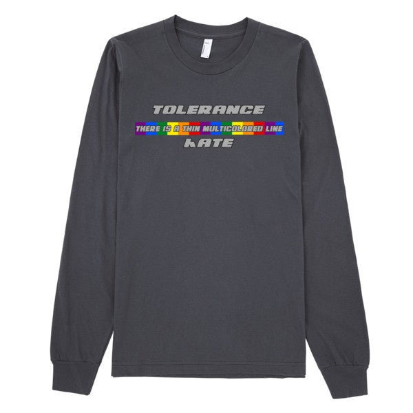 Thin Multicolored Line - Long Sleeve Guys T-Shirt