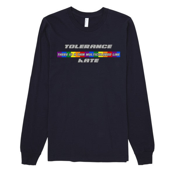 Thin Multicolored Line - Long Sleeve Guys T-Shirt